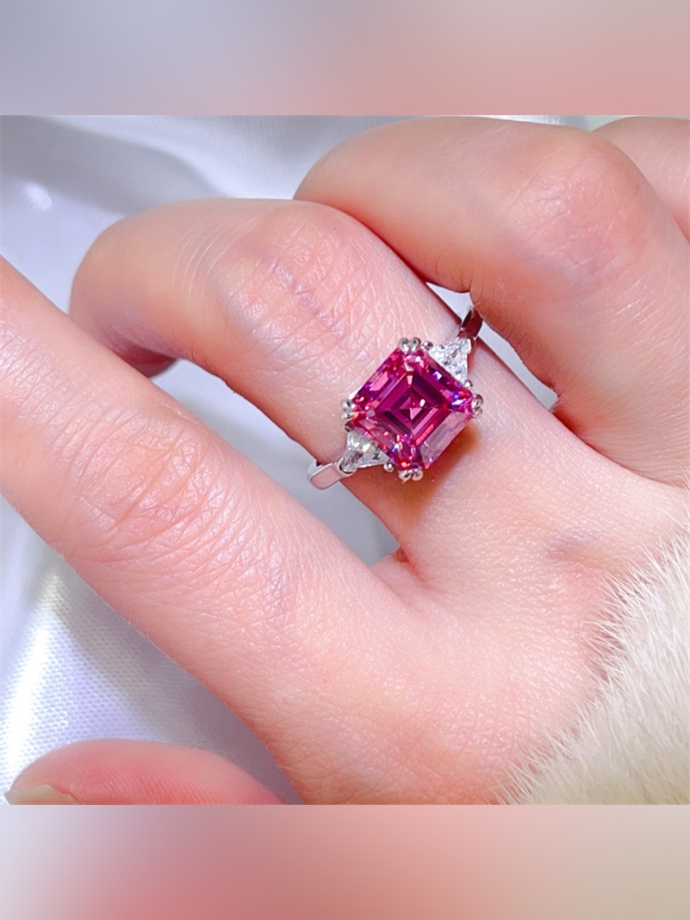 3 Carat Moissanite 925 Sterling Silver Ring
